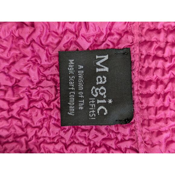 NWOT! MAGIC! FUSCHIA PINK "CRUMPLED" TEXTURE, RHINESTONE ZIPPER VEST! SZ L - Picture 6 of 9